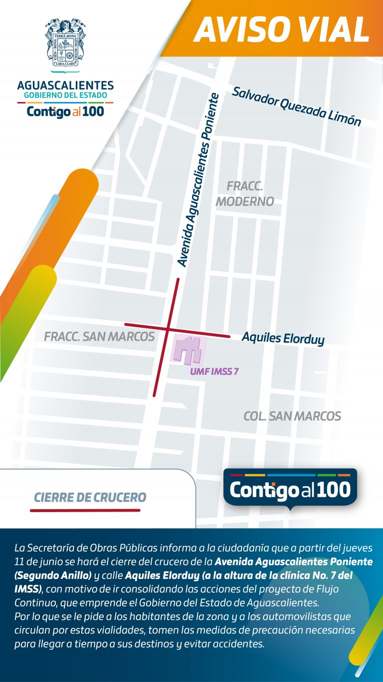 Cierre de calles en Aguascalientes