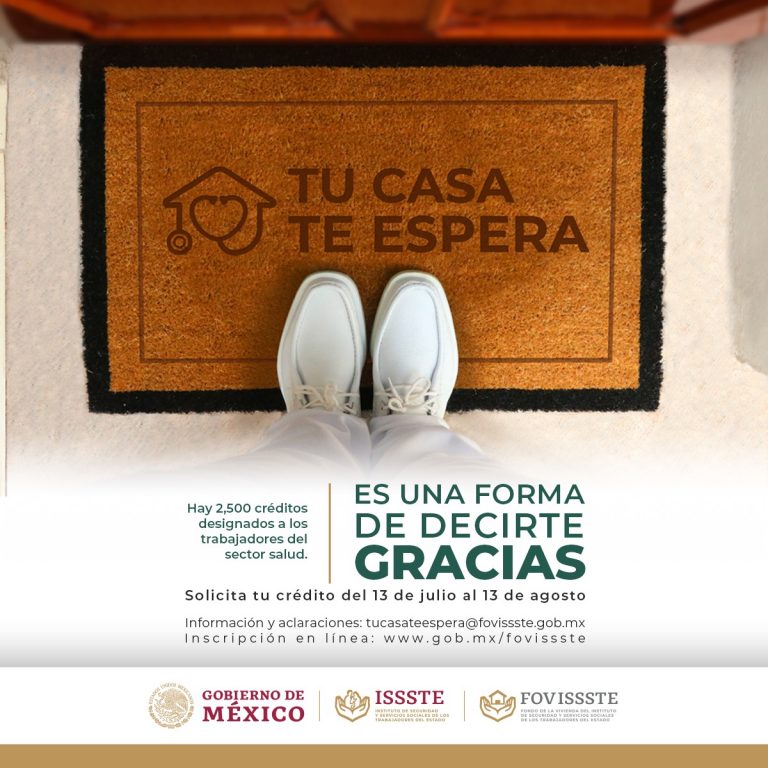 Fovissste abre proceso de inscripción de Tu Casa te Espera para trabajadores de la salud