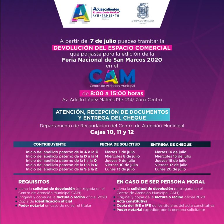 Inician devolución de pago por espacio comercial en FNSM