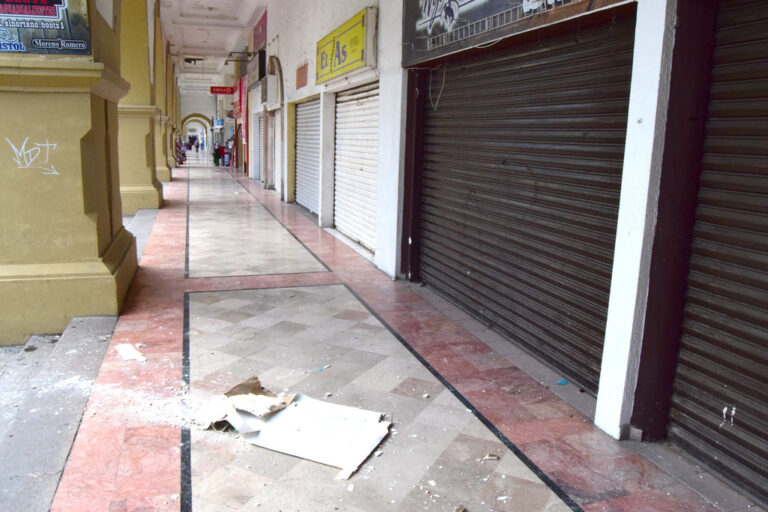 La Expoplaza en Aguascalientes en el abandono a causa de la pandemia por COVID-19