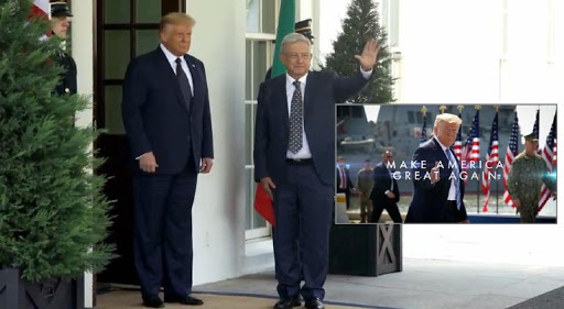 Trump usa imagen de López Obrador en spot de campaña electoral y AMLO rehusa hablar al respecto