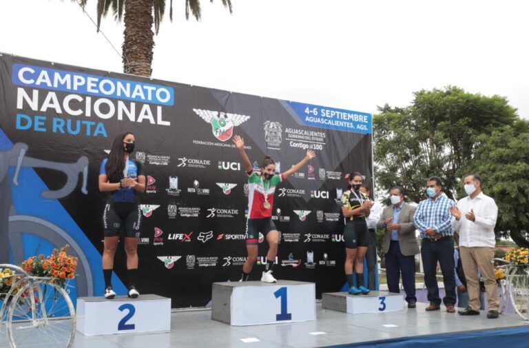 Gobernador de Aguascalientes encabezó premiación del Campeonato Nacional de Ciclismo de Ruta