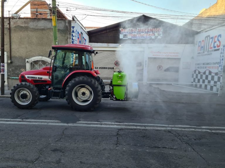 Inició Issea jornadas de sanitización de calles del Centro Histórico
