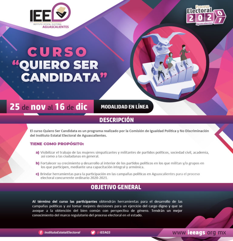 Convoca IEE a curso para fortalecer el liderazgo político de las mujeres