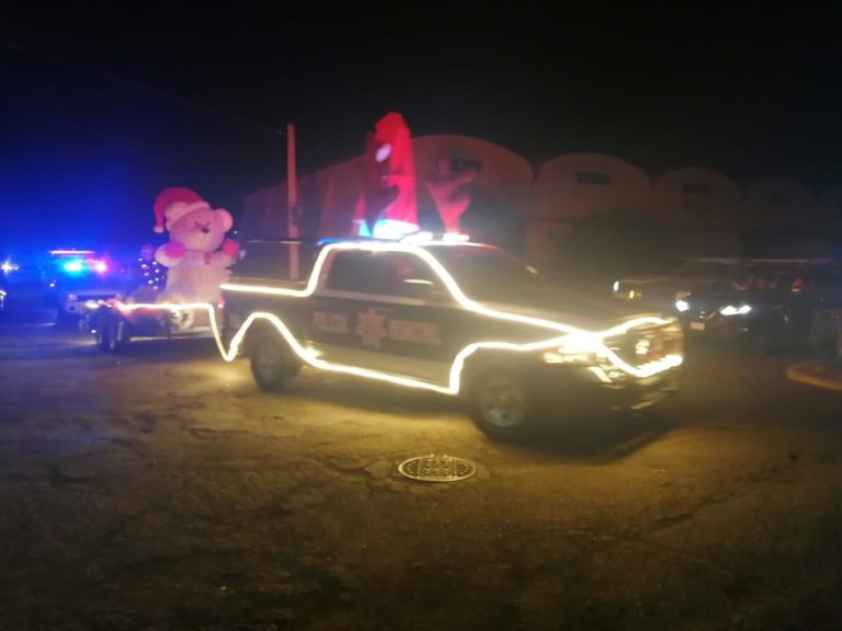 SSPE realiza caravana navideña en el municipio de Pabellón de Arteaga
