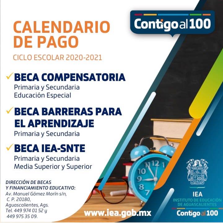 Publica IEA calendario de pago de becas compensatorias Que Nadie Se Vaya de la Educación