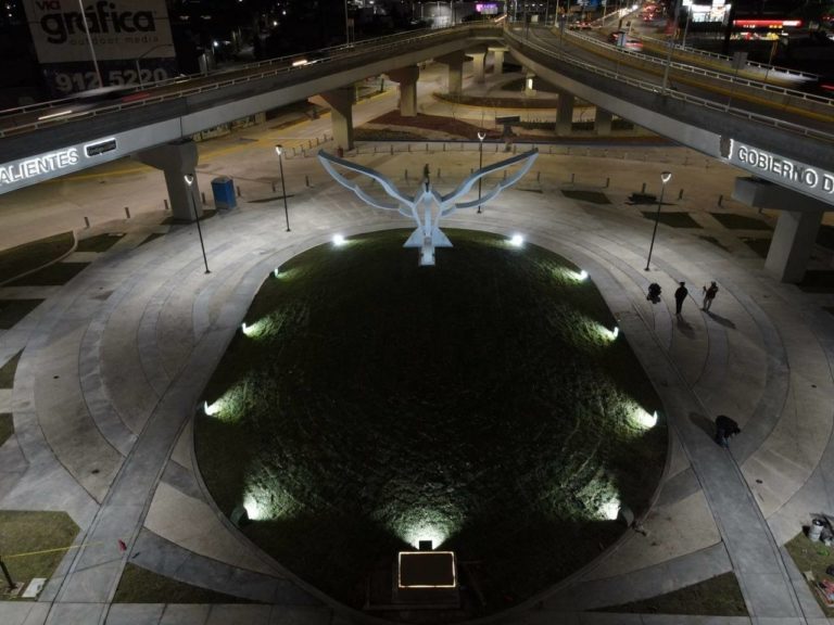 Así es el nuevo distribuidor vial de Las Américas en Aguascalientes, causa polémica la paloma