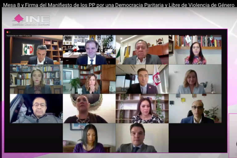 Firman partidos políticos Manifiesto Nacional a favor de la paridad y elecciones libres de violencia