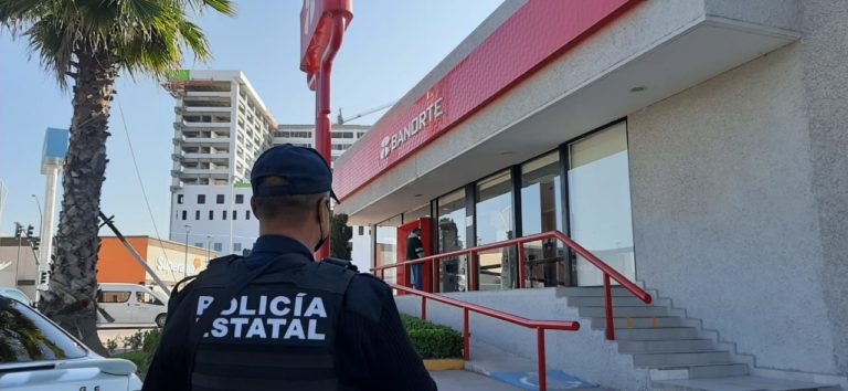 Policía de Aguascalientes refuerza vigilancia en inmediaciones de instituciones bancarias