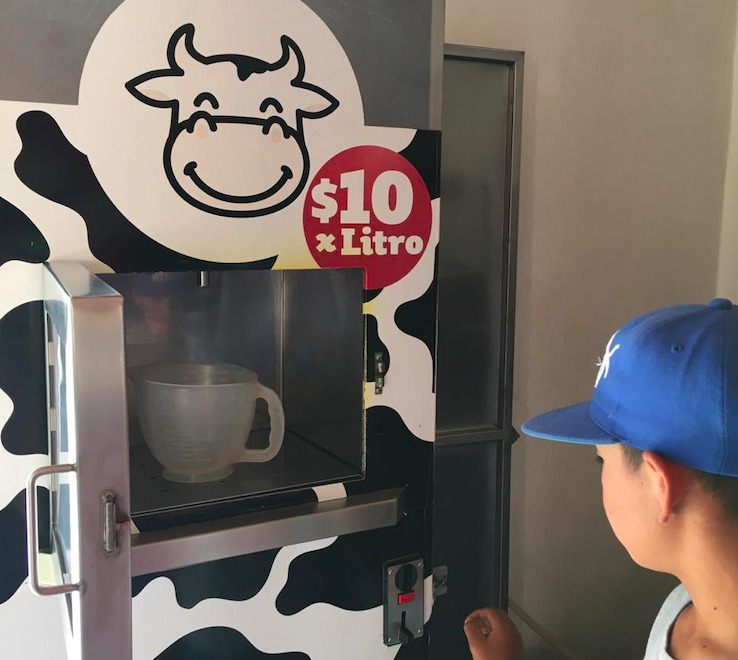 Ganadero aguascalentense inventa dispensador de leche a solo 10 pesos