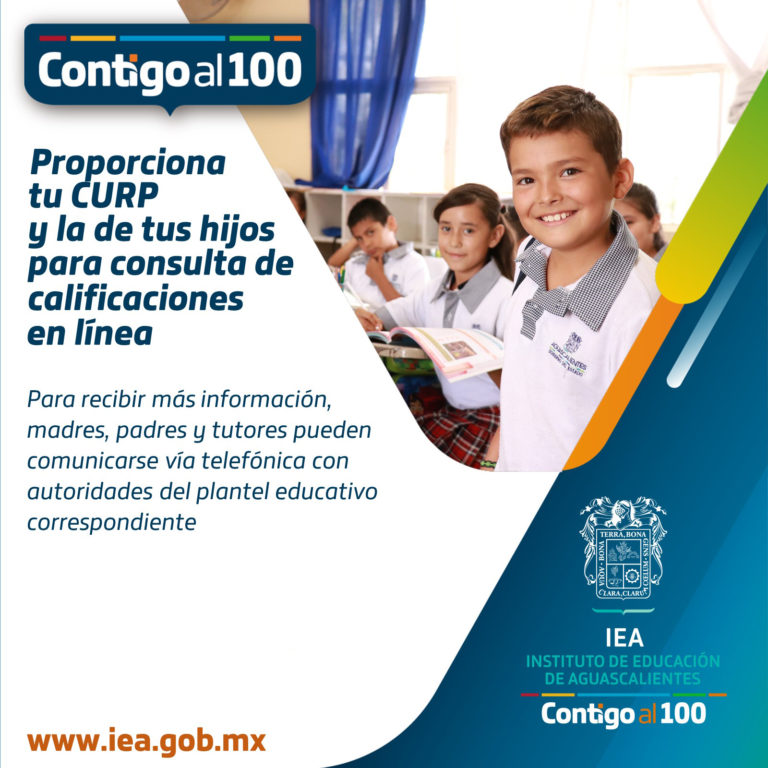 Convoca IEA a madres, padres y tutores a proporcionar su CURP para consultar calificaciones en línea