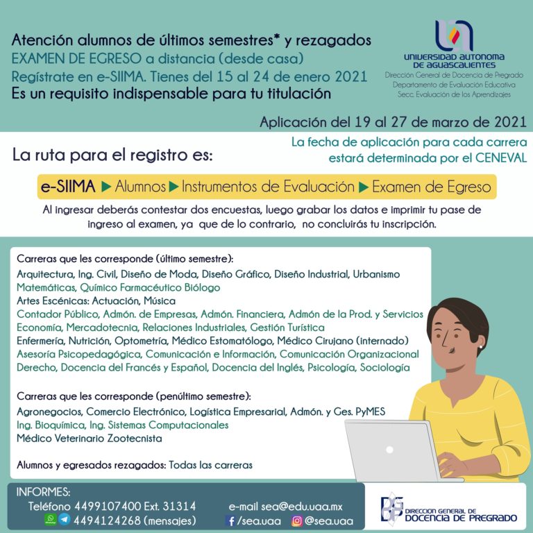 UAA invita a estudiantes a participar en la convocatoria para presentar el EGEL