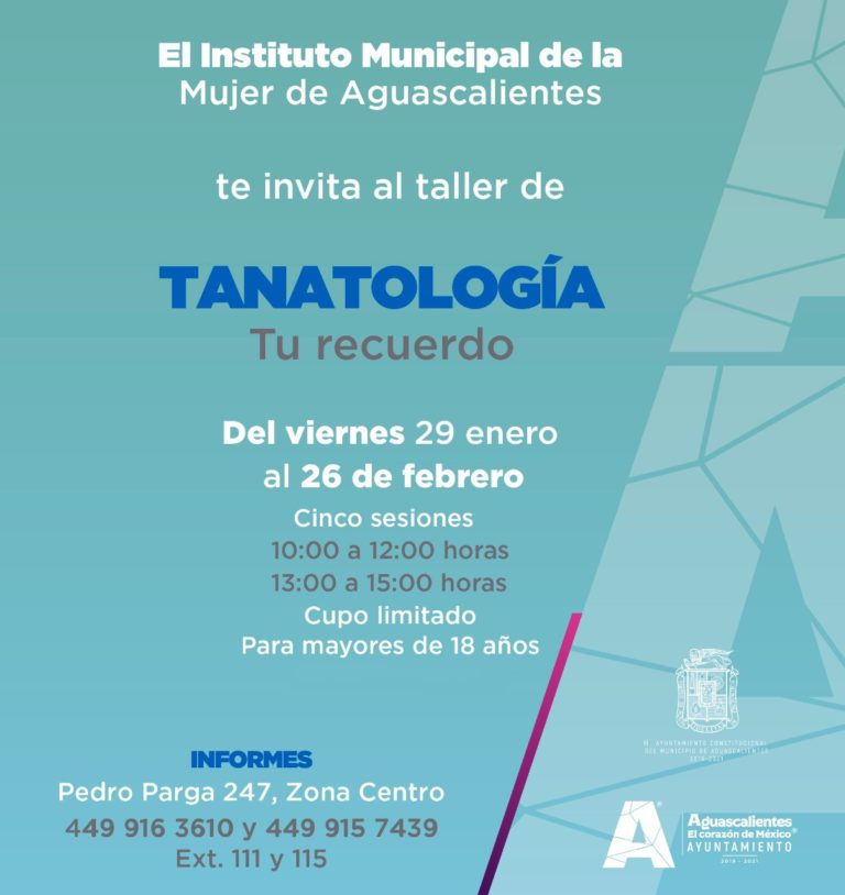 Ofrece Municipio de Aguascalientes talleres para sobrellevar la pérdida de seres queridos