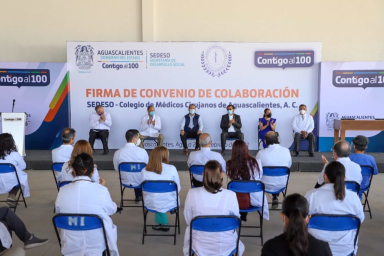 Firman convenio de colaboración Sedeso y Colegio de Médicos Cirujanos en Aguascalientes