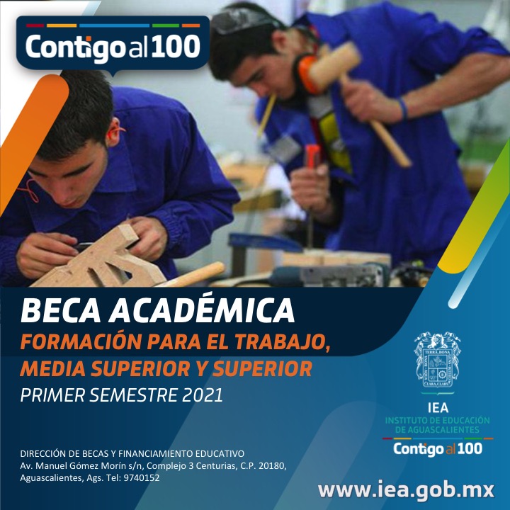 En Aguascalientes, ofrece IEA becas académicas Formación para el trabajo