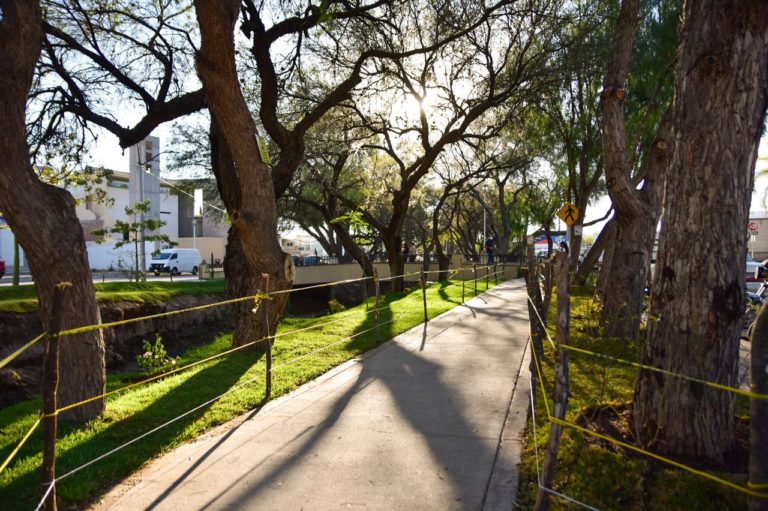 Rehabilitaron Municipio e iniciativa privada la ribera del arroyo La Hacienda en Aguascalientes