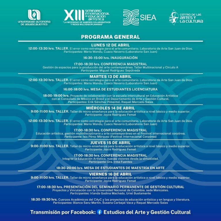 UAA realiza el XIII Seminario Internacional de Educación Artística