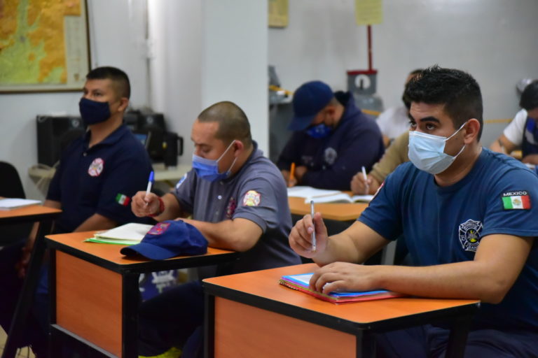 Protección Civil de la capital de Aguascalientes capacita a bomberos de municipios del interior