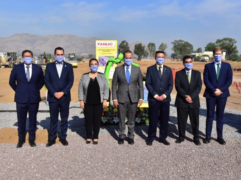 Alcaldesa de Aguascalientes participó en la colocación de la primera piedra de la empresa Fanuc