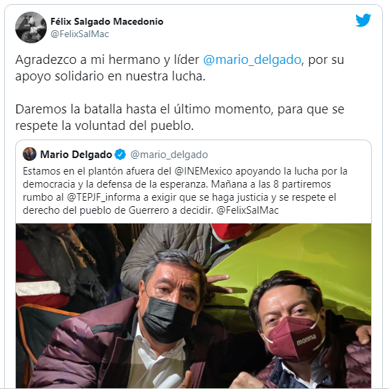 Presidente de Morena exige respetar los derechos políticos de Félix Salgado Macedonio