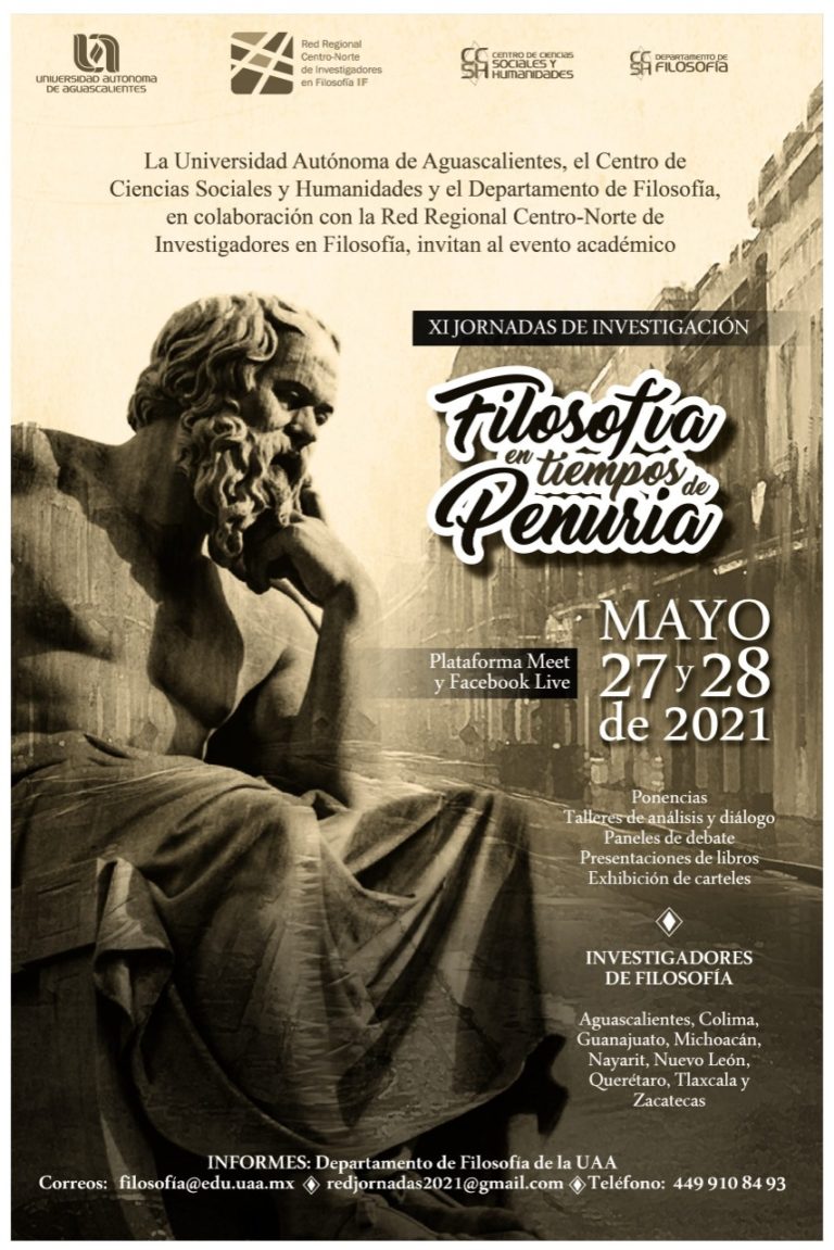 UAA prepara sus XI Jornadas de Investigación en Filosofía