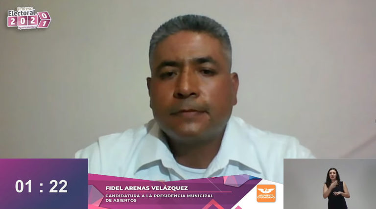 Aspirantes a encabezar Presidencia Municipal de Asientos participan en debate del IEE