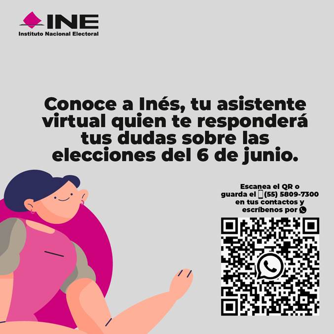 Asistente virtual del INE resolverá dudas sobre las elecciones del 6 de junio
