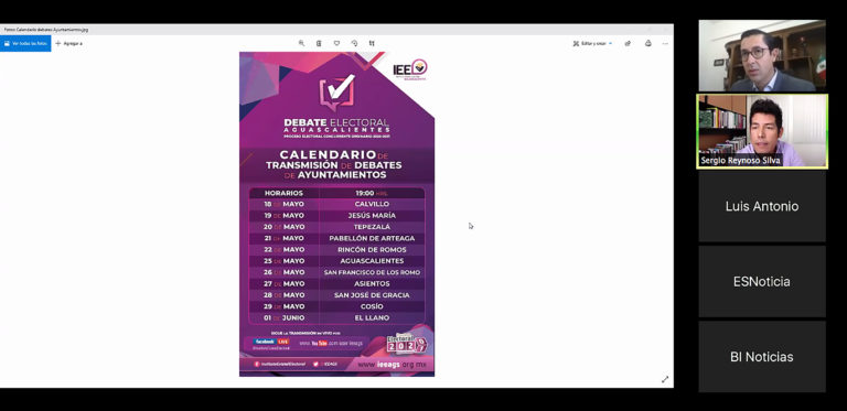Organizará IEE 30 debates oficiales frente a la elección del 6 de junio en Aguascalientes