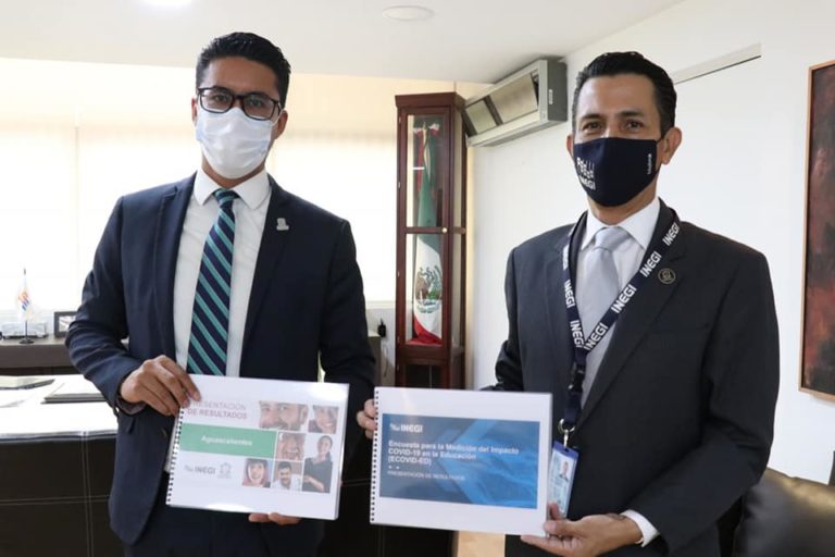 Se reúnen titular del INEGI y director general del IEA para abordar los resultados del Censo 2020 en educación