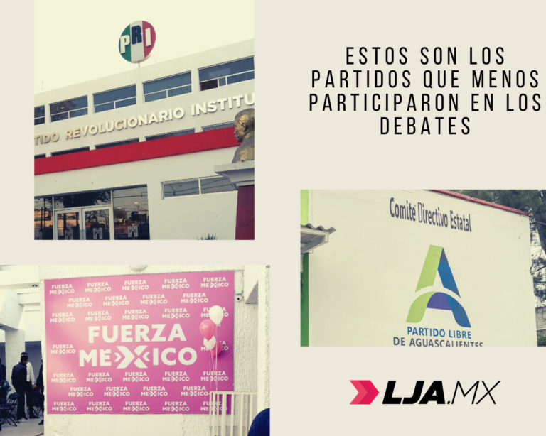 PRI, Fuerza x México y Partido Libre de Aguascalientes son quienes tuvieron menos participaron en los debates del IEE