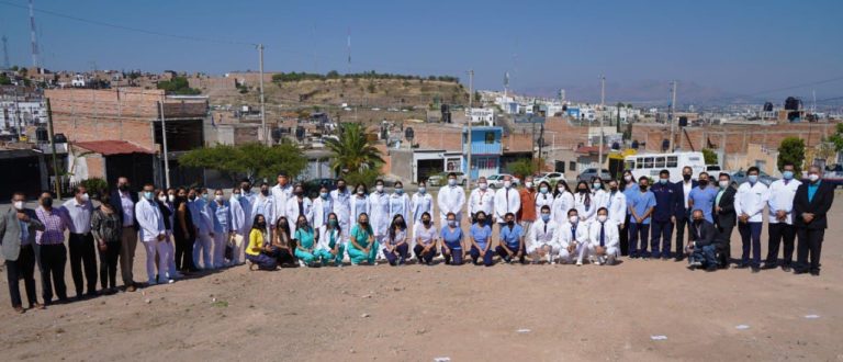 Colocan la primera piedra de la Clínica Universitaria Médica Cuauhtémoc en Aguascalientes