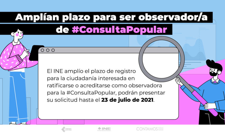 Implementará INE Conteo Rápido para la Consulta Popular del 1º de agosto