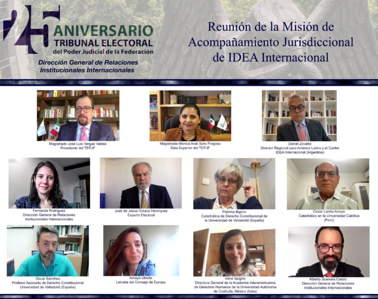TEPJF conversa con la Misión de Acompañamiento Jurisdiccional de IDEA Internacional