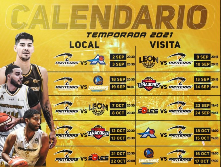 Panteras ya cuenta con calendario oficial de la Temporada 2021