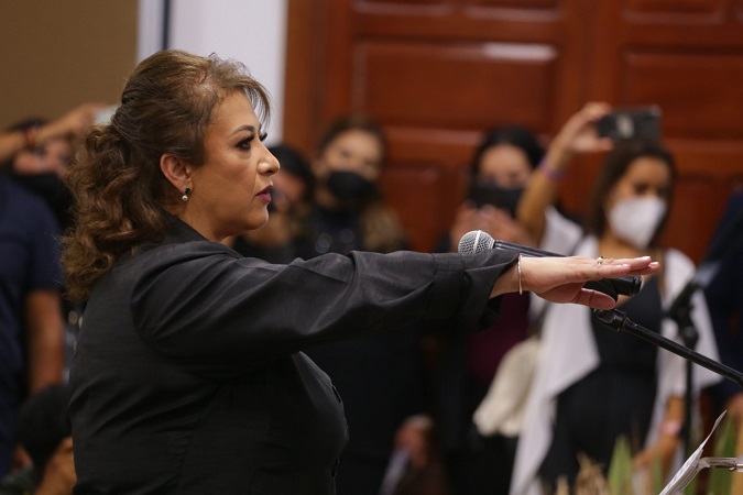 Cecilia López Ortiz rindió protesta como alcaldesa de Aguascalientes