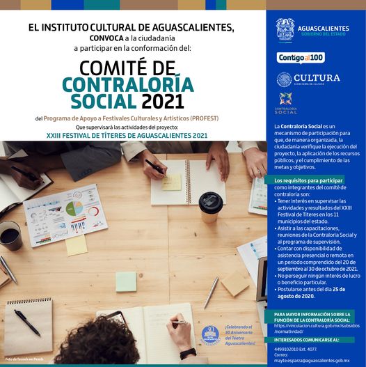 ICA convoca a participar en la conformación del Comité de Contraloría Social 2021