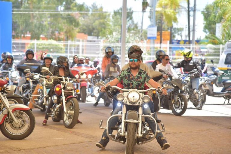 Rodada motociclista en Feria de los Chicahuales en Jesús María/Aguascalientes