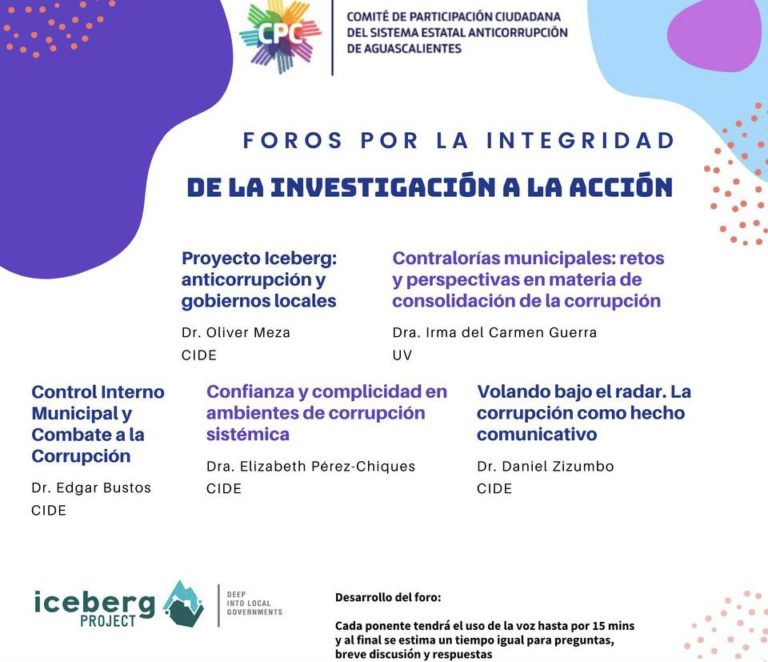 Comité de Participación Ciudadana y Proyecto Iceberg analizan combate a la corrupción en gobiernos locales