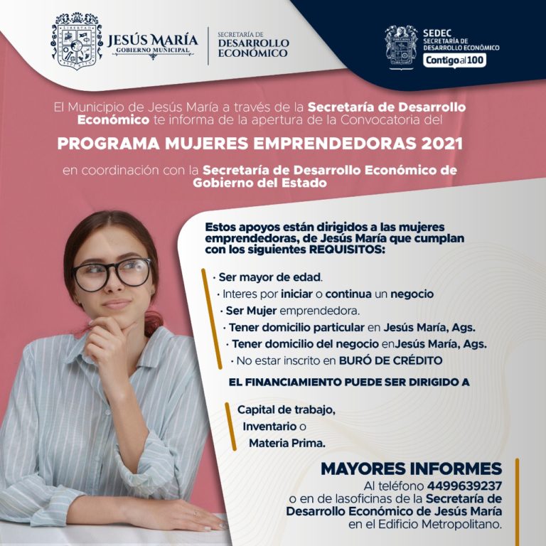 Ayuntamiento de Jesús María otorgará créditos a mujeres emprendedoras