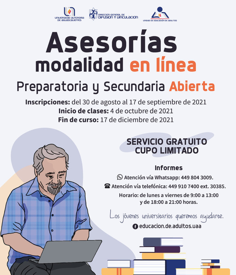 UAA ofrece orientación gratuita para concluir secundaria y preparatoria abierta
