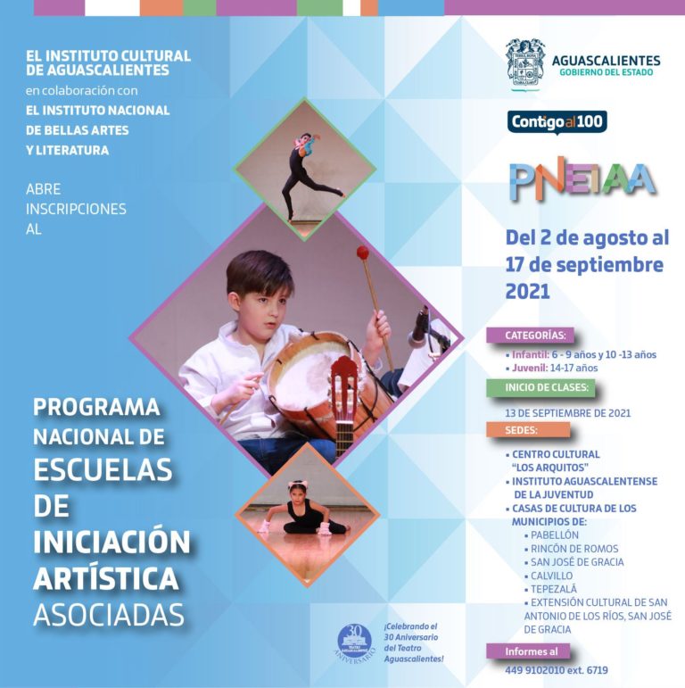 Continúa convocatoria para Escuelas de Iniciación Artística