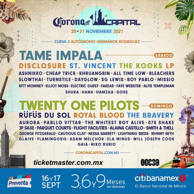 Corona Capital 2021: Line up, requisitos y medidas sanitarias