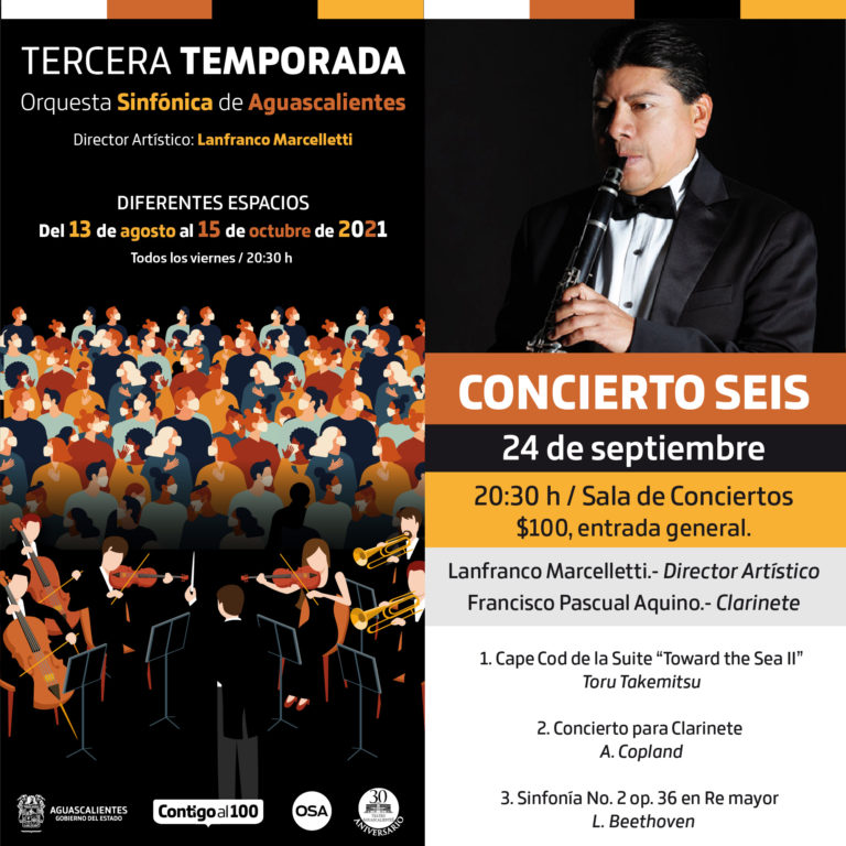En Aguascalientes OSA tendrá como invitado al maestro Francisco Pascual Aquino