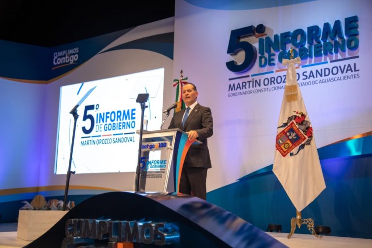 Quinto informe de gobierno de Martín Orozco en Aguascalientes: lo que hay que saber