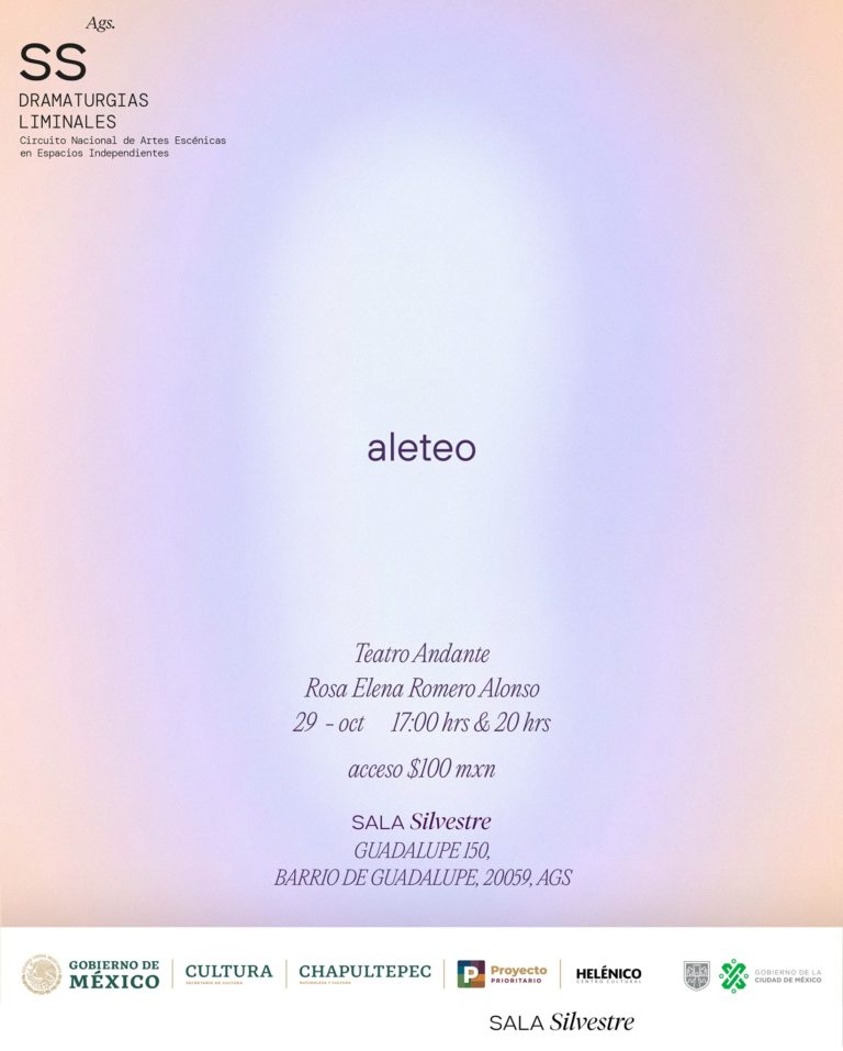 Presentarán obra de teatro en Aguascalientes Aleteo en la Sala Silvestre