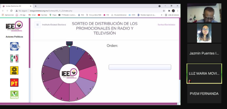 IEE realizó sorteo para definir orden de promocionales de partidos en radio y televisión