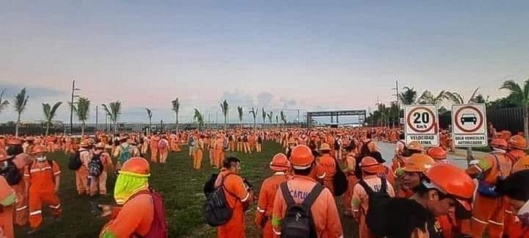 Enfrentamiento en Dos Bocas por disputa entre sindicatos; se paga bien a trabajadores: AMLO