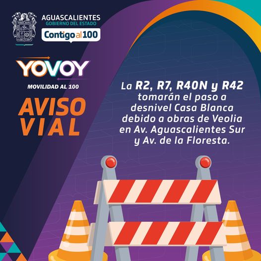 Anuncian cambio de rutas temporales en transporte público de Aguascalientes