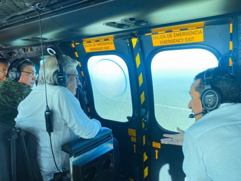 Presidente supervisa avance de construcción de Tren Maya