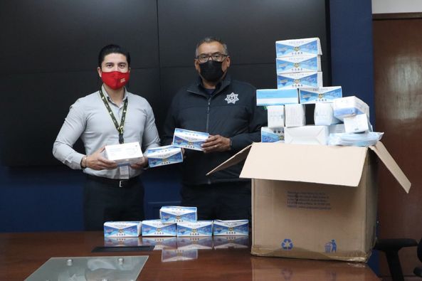 RECIBE SSPE CUBREBOCAS DONADOS POR TIENDAS OXXO